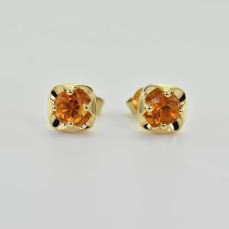 Zlaté náušnice s citrínmi 27159
