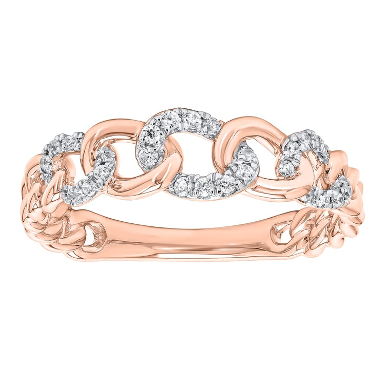 Zlatý prepletený prsteň s lab-grown diamantmi Rakhi 165284