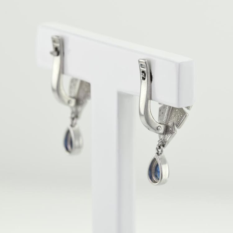 Náušnice so zafírmi 50029