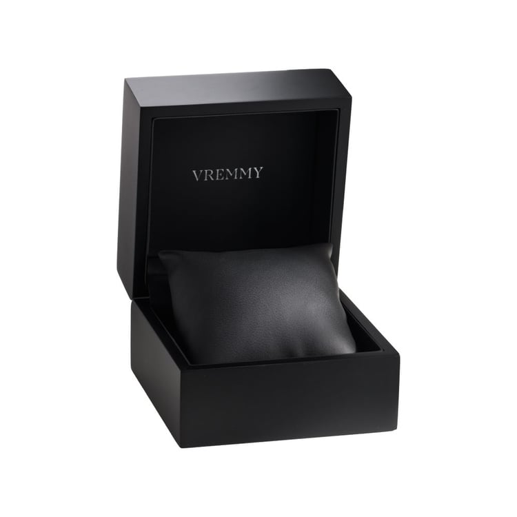 Drevená krabička na hodinky s koženkou Braith