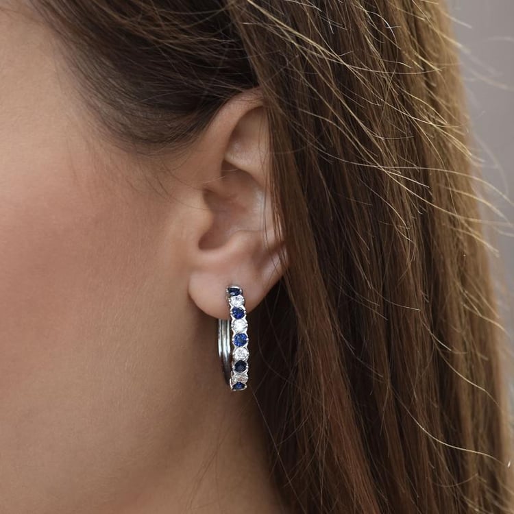 Kruhové náušnice zo striebra 35779