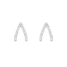 Strieborné náušnice s lab-grown diamantmi Wishbone
