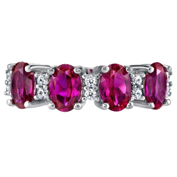 Rubínový prsteň zo striebra 34472