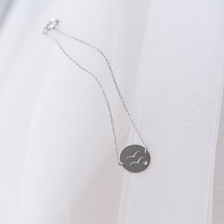 Náramok so znamením a akvamarínom 58186