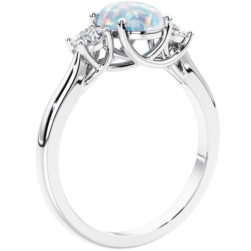 Zásnubný prsteň s opálom a diamantmi Brink
