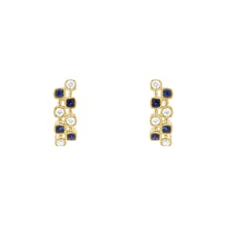 Napichovacie náušnice s diamantmi a zafíry Marciano