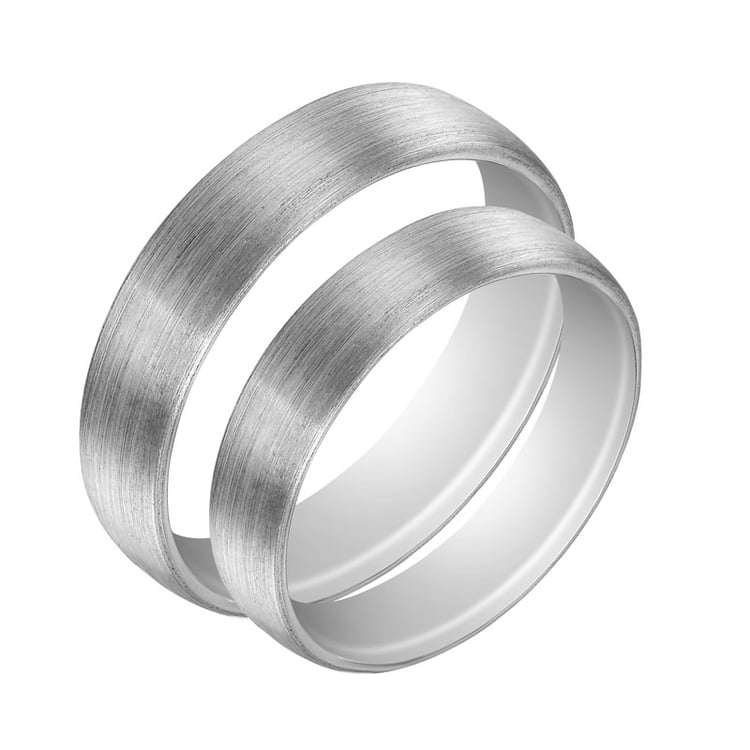 Komfortné svadobné obrúčky s matným povrchom