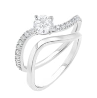 Nežný zásnubný set prsteňov s lab-grown diamantmi Lisa