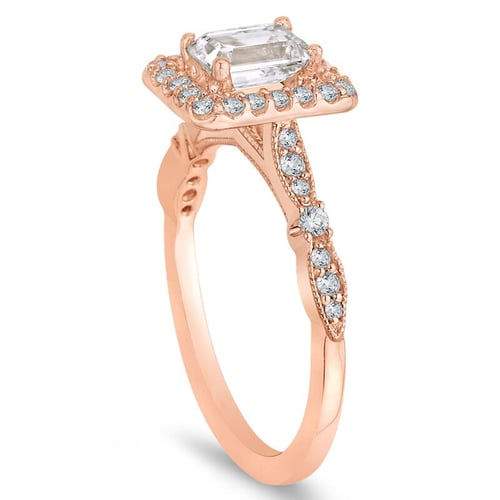 Zásnubný prsteň s emerald diamantom Beulah
