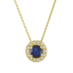 Halo prívesok so zafírom a diamantmi Usara