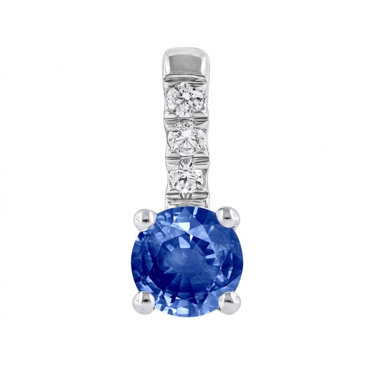 Romantický přívěsek s modrým safírem a lab-grown diamanty Dai 169452