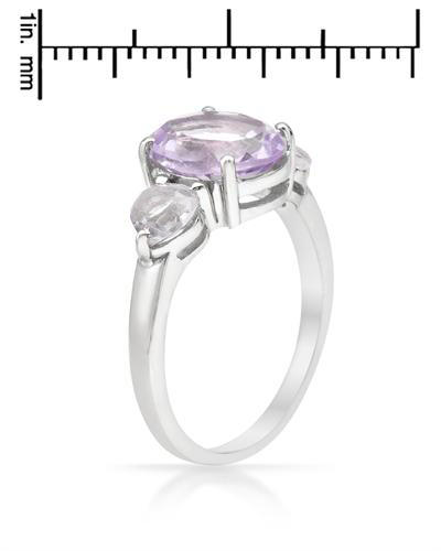 Prsteň zo striebra s ametystmi 4138