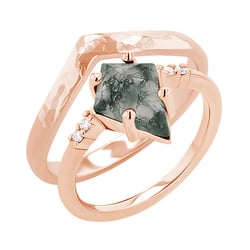 Set prsteňov s achátom Celeste