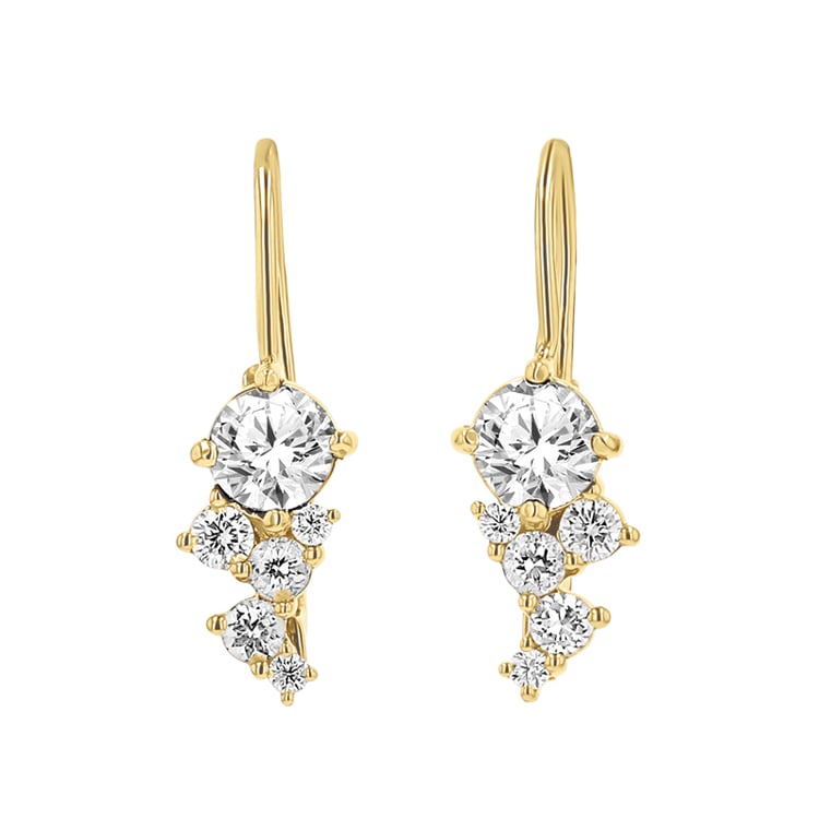 Cluster náušnice s lab-grown diamantmi Olga 148531