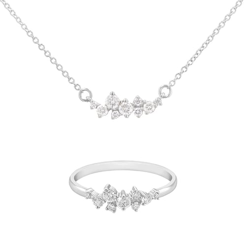 Set cluster šperkov s diamantmi Spark