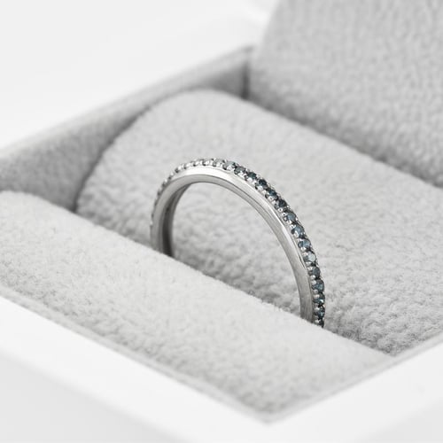 Eternity prsteň zo zlata s modrými diamantmi Giulia