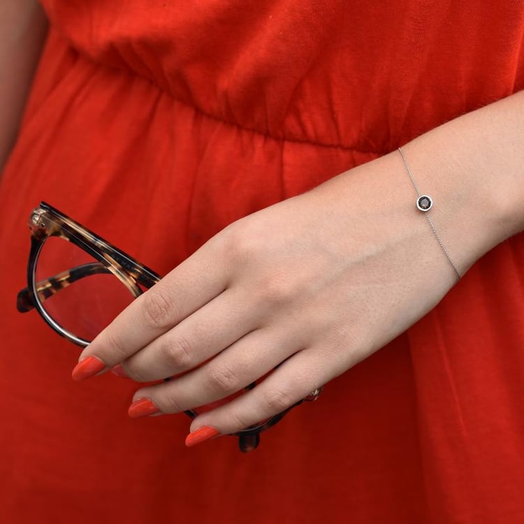 Strieborný náramok so záhnedou Rollie 103166