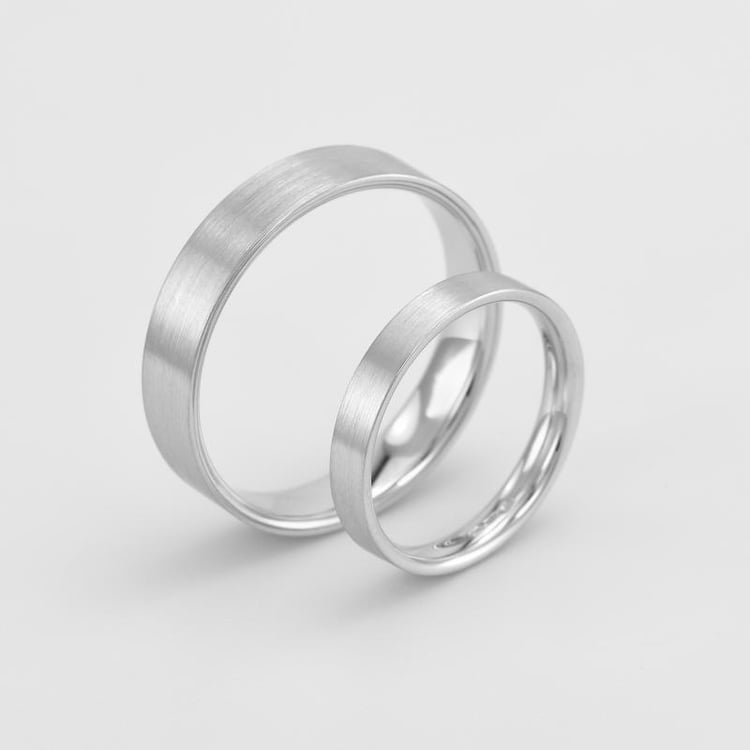 Svadobné prstene s matným povrchom 48576