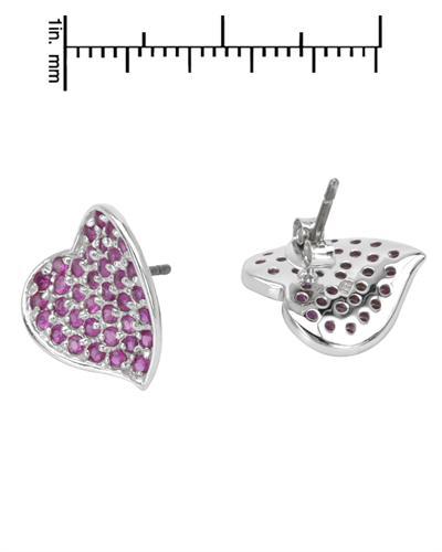 Náušnice v tvare srdce so zirkónmi 54538