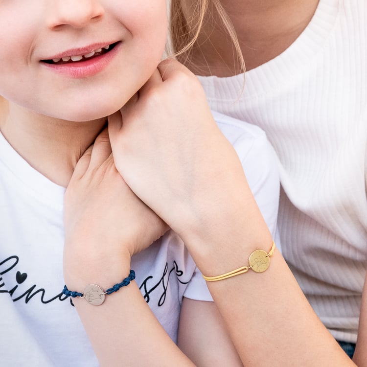 Povrázkový náramok Malý princ s líškou a gravírom 122243