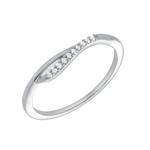 Atypický prsteň zo striebra s diamantmi Terje