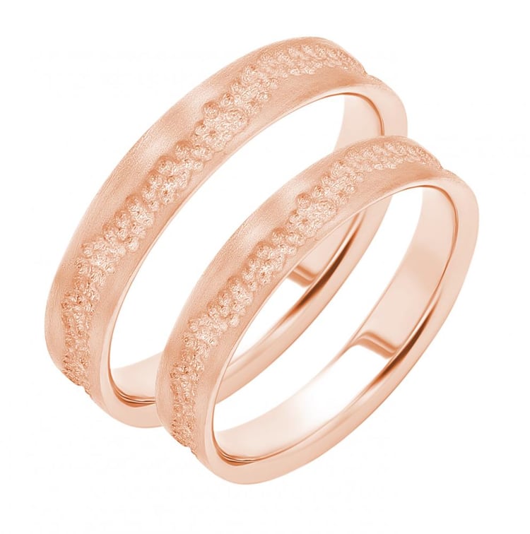 Matné svadobné obrúčky zo zlata Bobble 156132