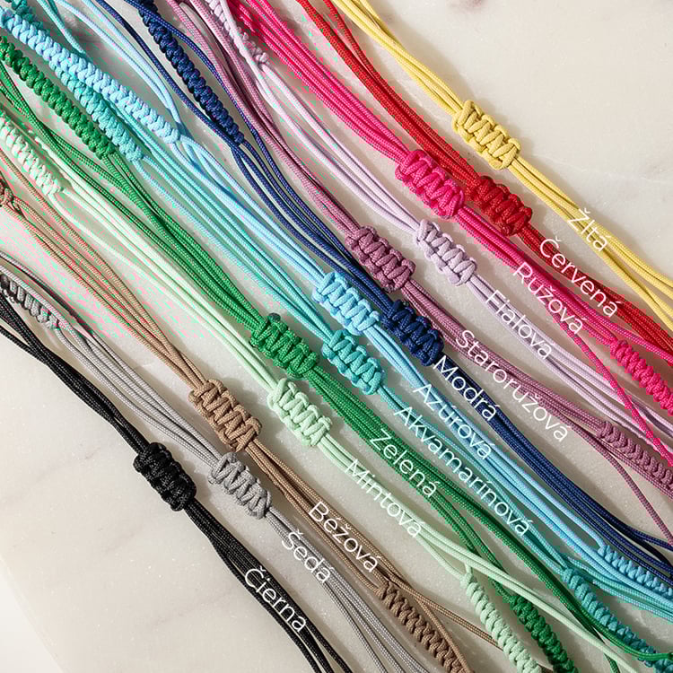 Šnúrkový náramok Malý princ s líškou a gravírom 148856