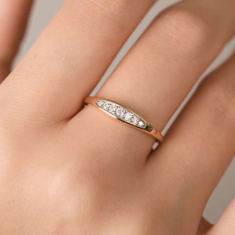 Zlatý prsteň s lab-grown diamantmi 165721