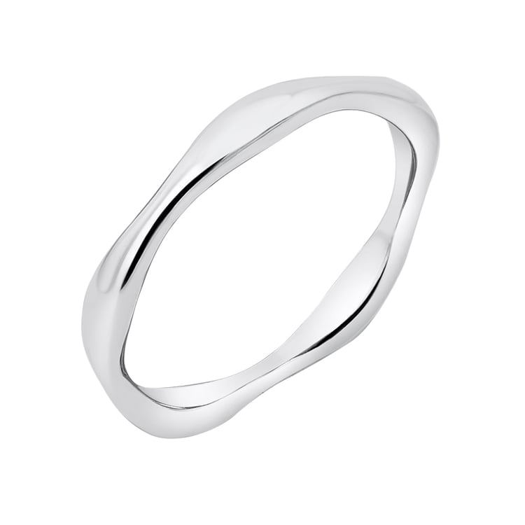 Strieborný vlnitý prsteň Jax 143311