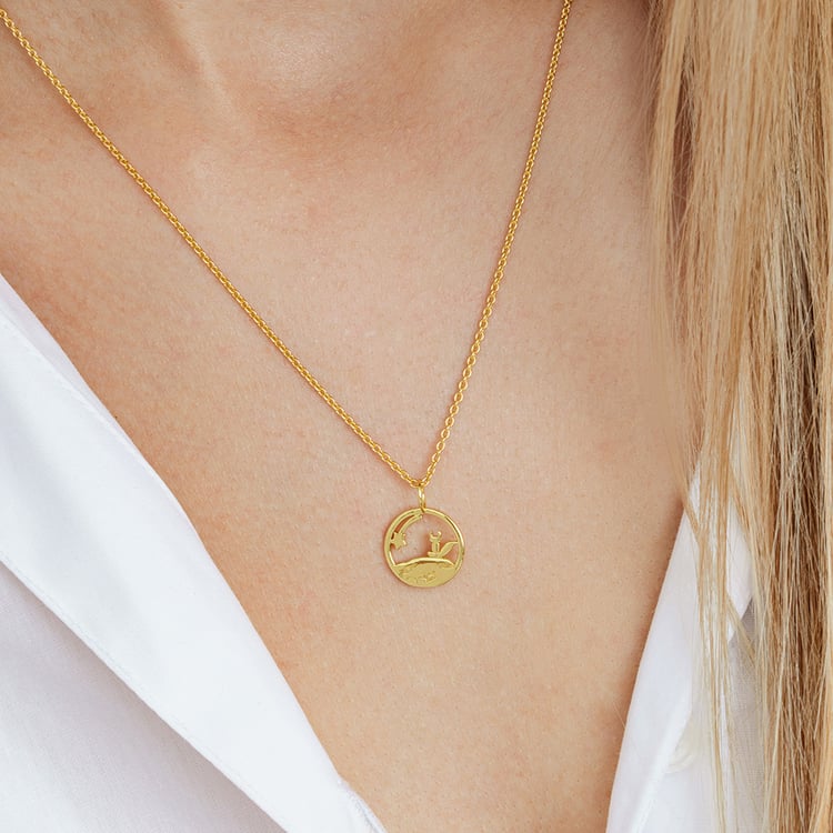 Strieborný vykrojený prívesok s líškou Malý princ 162626