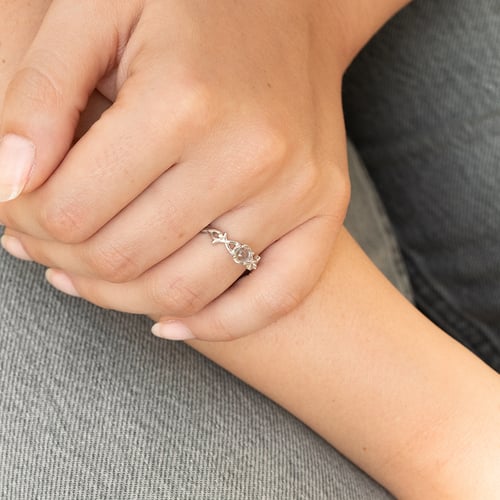 Prsteň s cabochon akvamarínom a diamantmi Lanayn