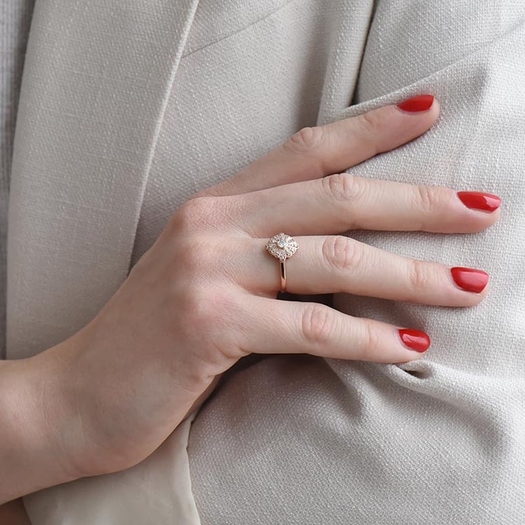 Prsteň s diamantmi 93438