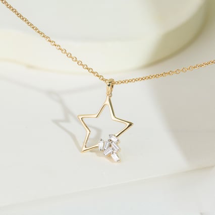 Zlatý prívesok s diamantom v tvare hviezdy Ryanna