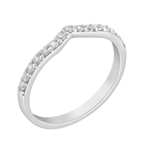 Vykrojený rozvodový eternity prsteň so žiarivými lab-grown diamantmi Evald