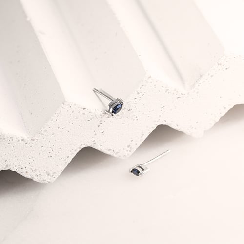 Minimalistické náušnice s modrými zafírmi Natali