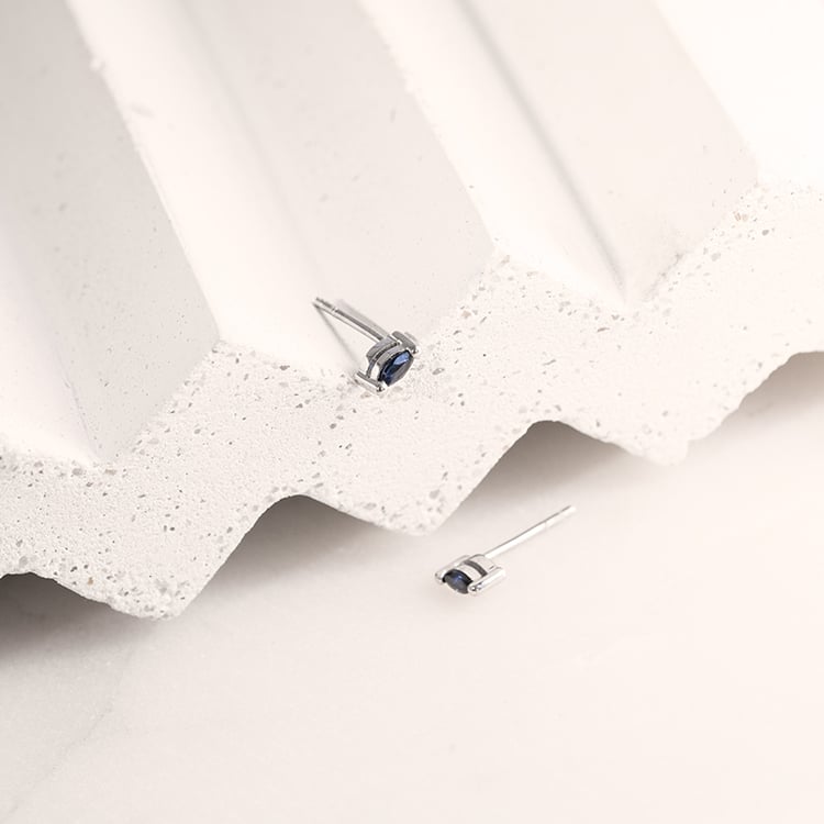 Minimalistické náušnice s modrými zafírmi Natali 121569