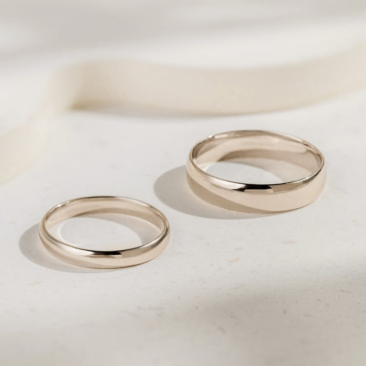 Komfortné svadobné obrúčky z orieškového zlata Ygyn 166275