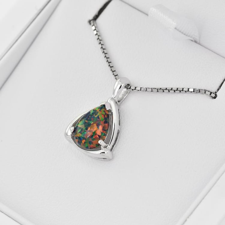 Strieborný náhrdelník opálom 11810