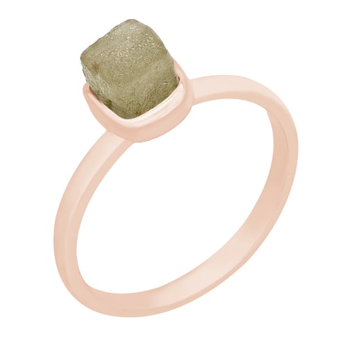 Prsteň zo zlata so žltým surovým diamantom Jessie