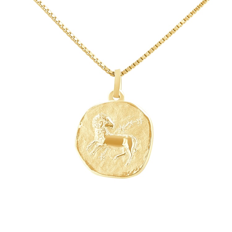 Zlatý prívesok so symbolmi znamenia zverokruhu