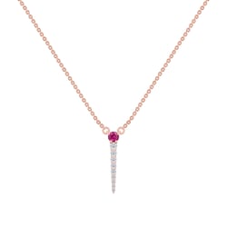 Atypický náhrdelník s rubínom a diamantmi Sylvia