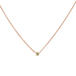 Minimalistický náhrdelník so zeleným zafírom Vieny