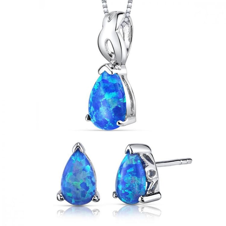 Modré opálové slzy v striebornej kolekcii Cayly