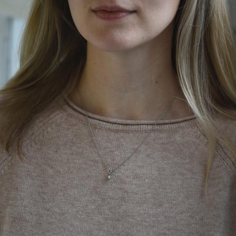 Zlatý diamantový náhrdelník so šiestimi krapňami 50640