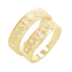 Ručne ryté snubné prstene Malý princ