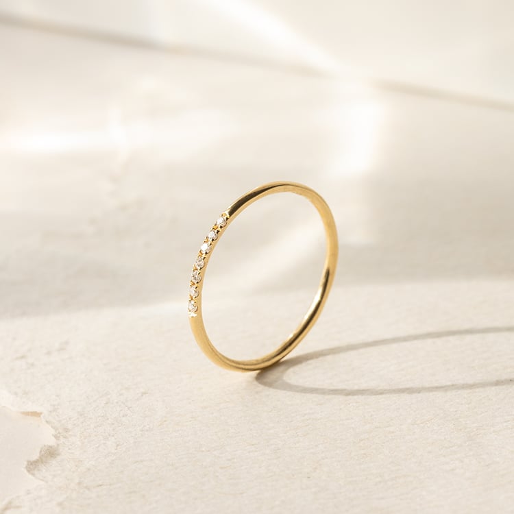 Strieborný prsteň s radom lab-grown diamantov Hedy 138931