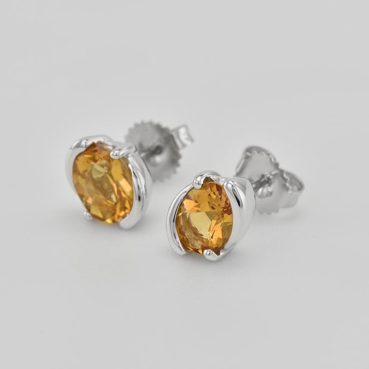 Citrínové náušnice zo striebra 30703