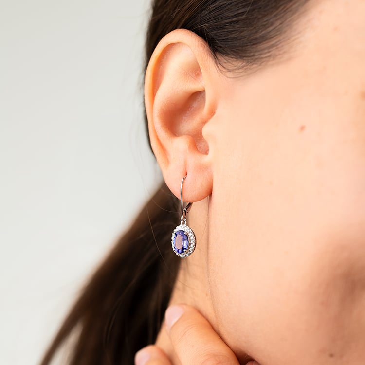 Tanzanitová kolekcia šperkov s diamantmi Bizot 146437