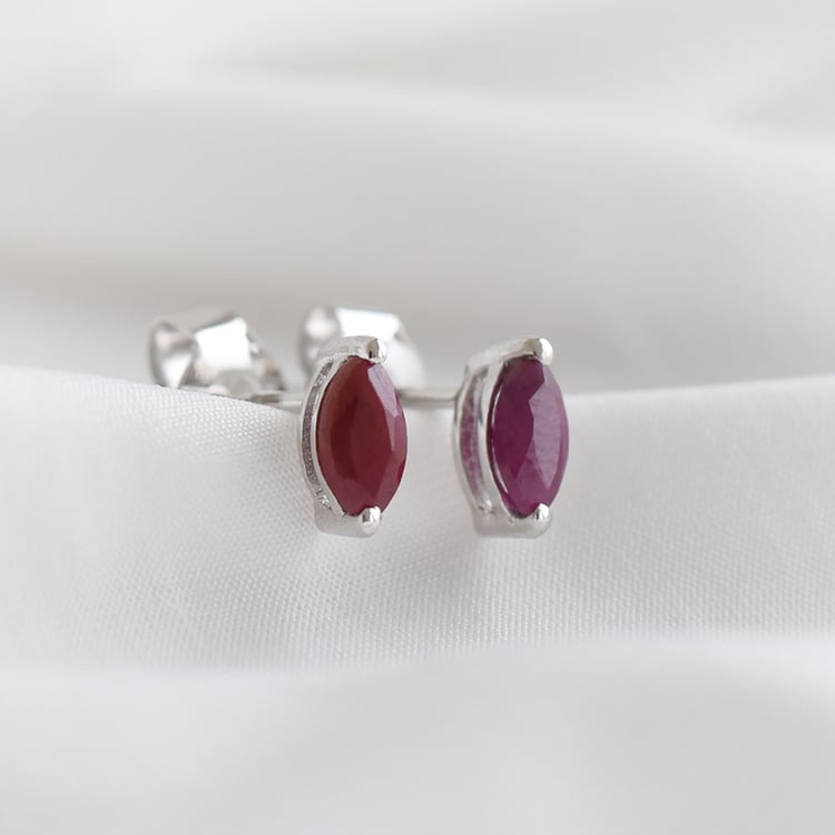 Náušnice s rubínmi 92098