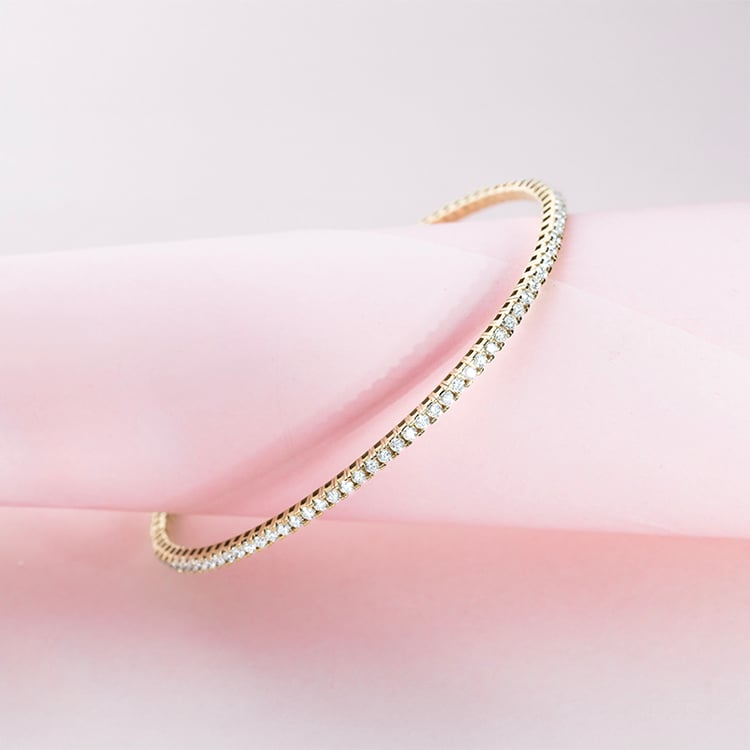 Zlatý flexi náramok s diamantmi Berry 150321